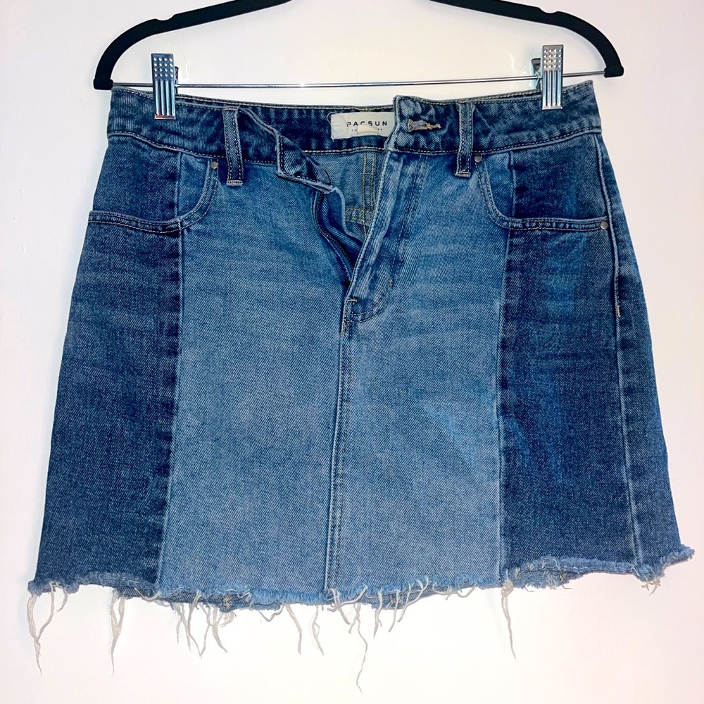 Pacsun Two Toned Denim Skirt